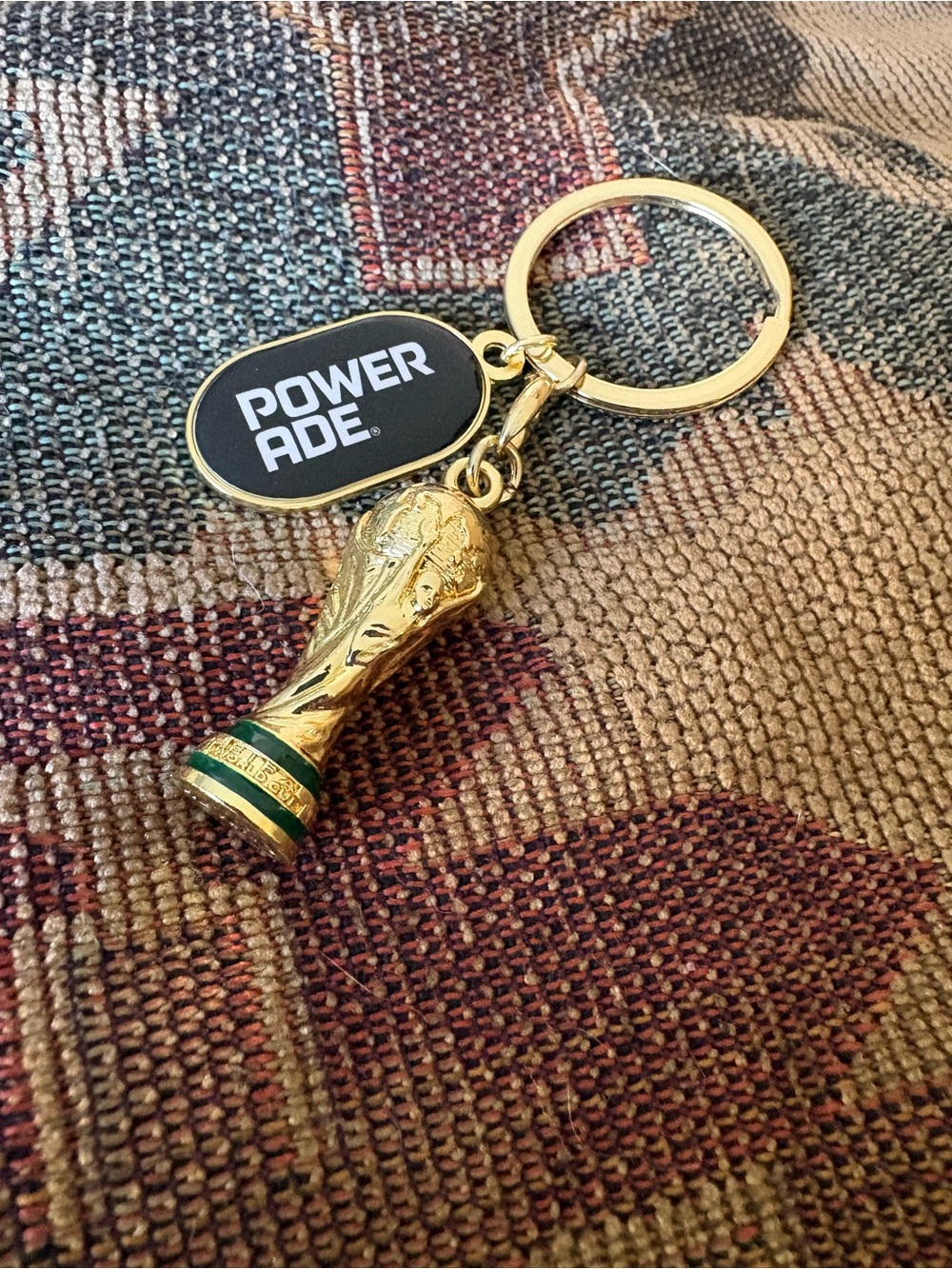 FIFA World Cup Gold Trophy Keychain - Gold and Black